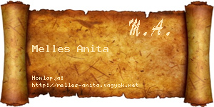 Melles Anita névjegykártya
